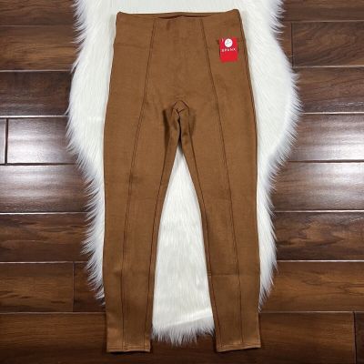 Spanx Size Small Petite Rich Caramel Faux Suede Leggings Pants